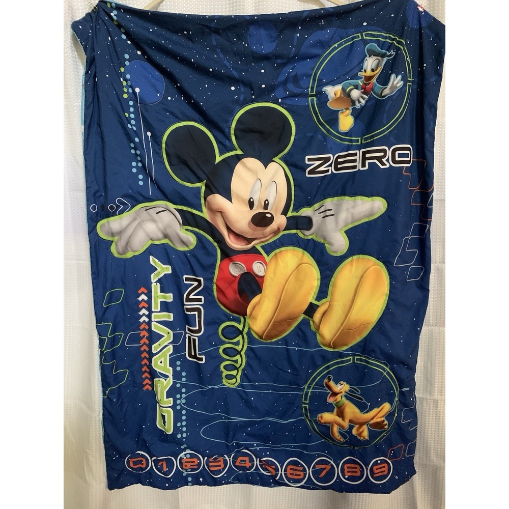 Disney Mickey Kids‎ Blanket Comforter & Top sheet Donald Duck, Pluto Space 40x55
